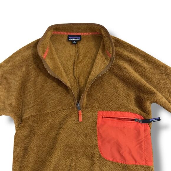 Patagonia Women’s Re-Tool 1/2 Zip Pullover Fleece Jacket Size Medium Bear Brown - Picture 4 of 9